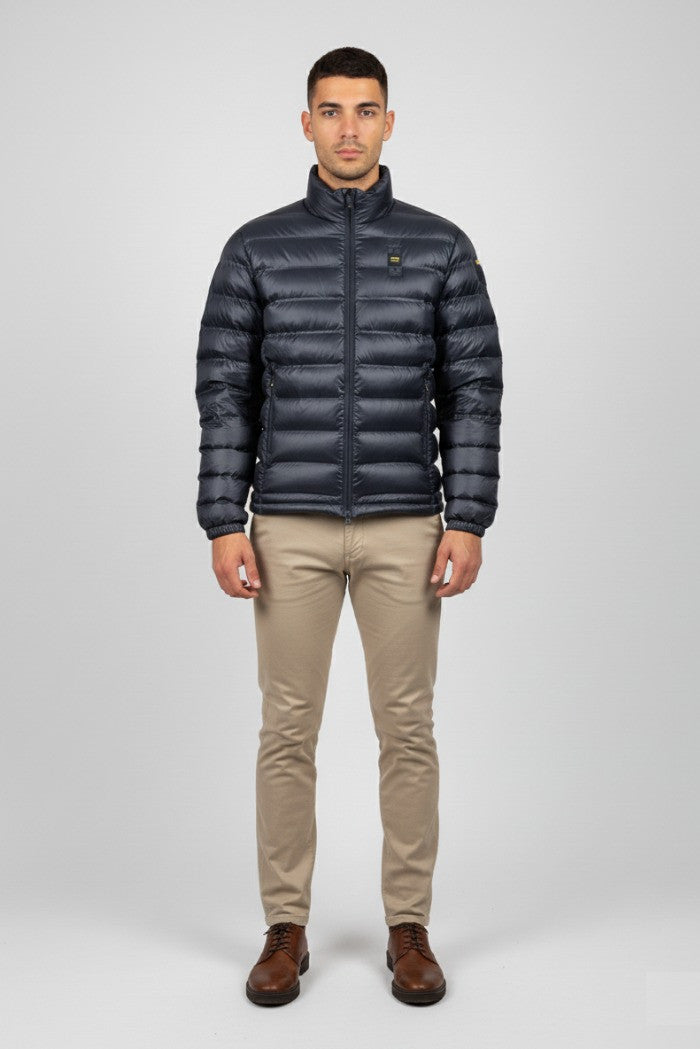 Piumino "Sewall" Blu con Interno Verde e Chiusura Zip