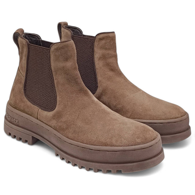 Stivaletto Beatles "IUKA02/SUE/TAU" in Pelle Scamosciata Taupe