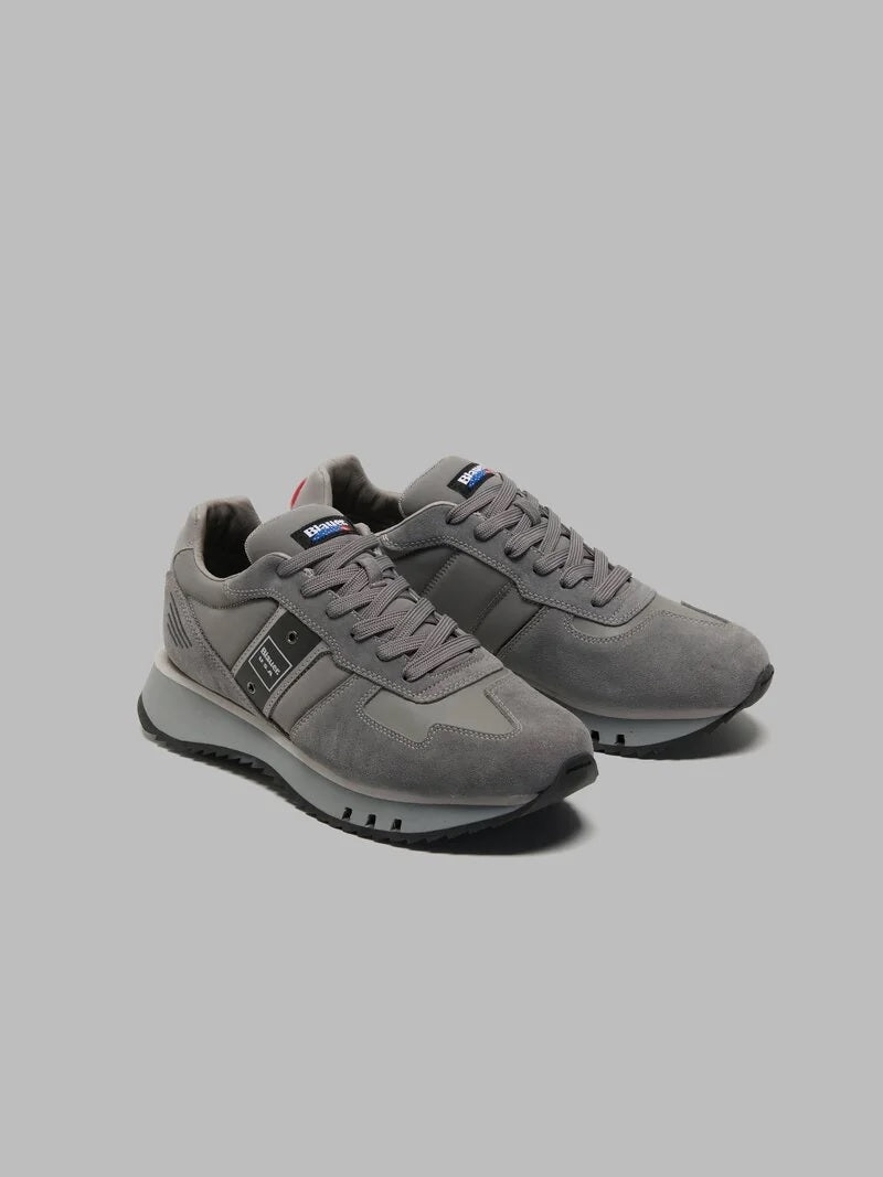 Sneakers "Tokyo01-TAS" Grigie in Pelle Scamosciata e Tessuto