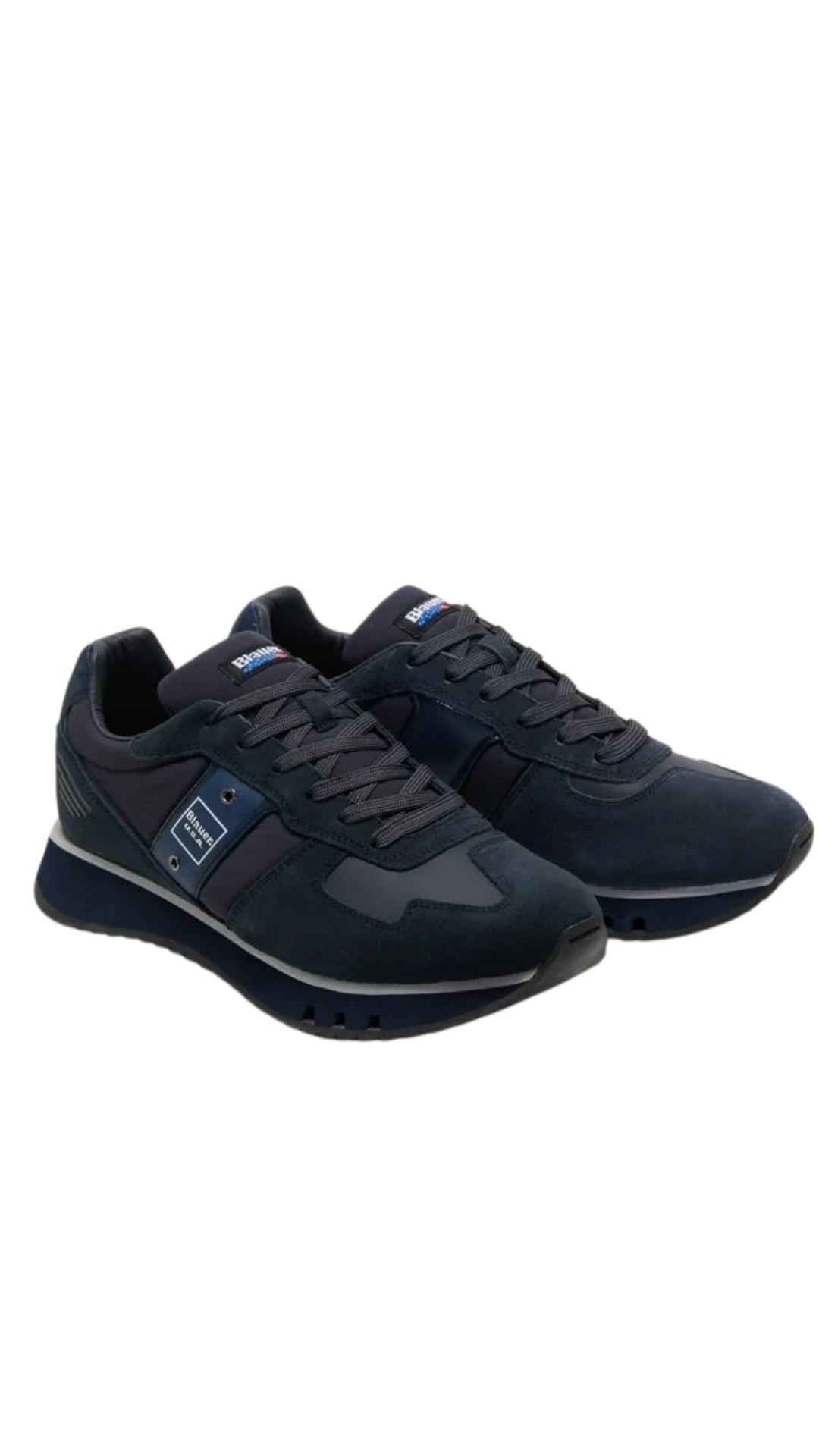 Sneaker "Tokyo01Tas" Uomo Blu Navy in Pelle e Tessuto Tecnico