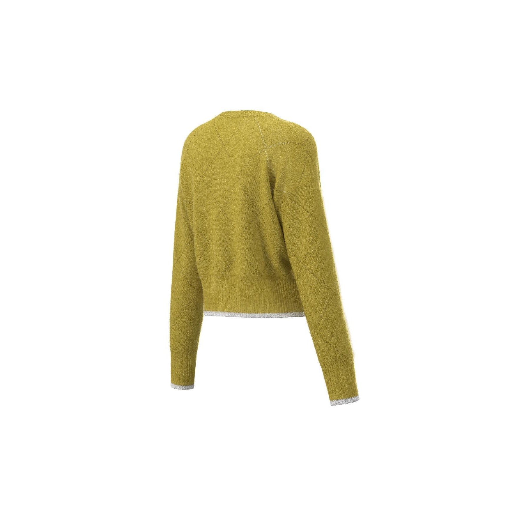 Cardigan "Flirt" in Maglia Lime con Lurex argento