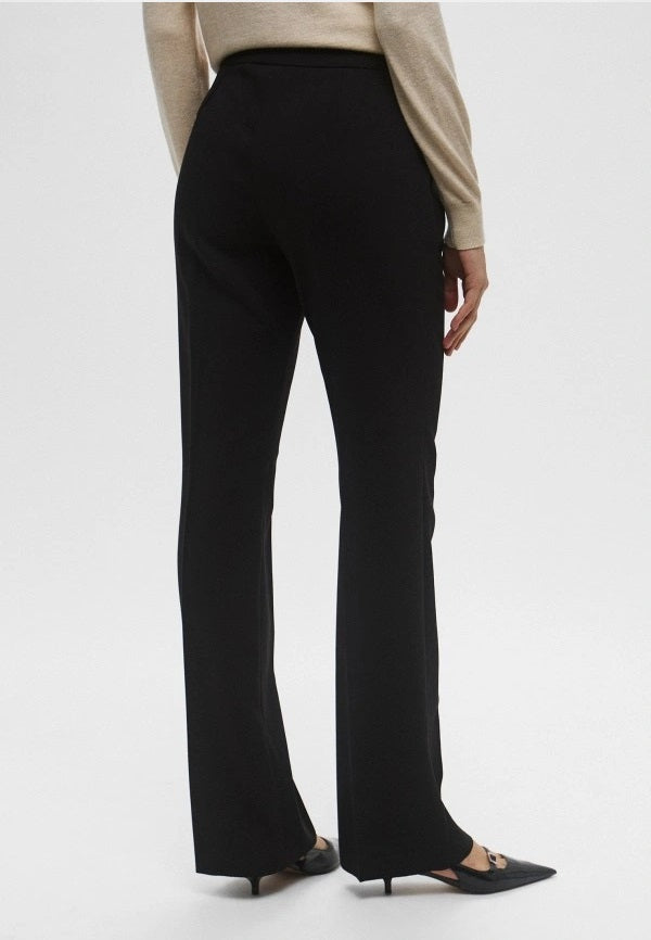 Pantalone Flare Stretch "Franca" Nero con Linea Aderente