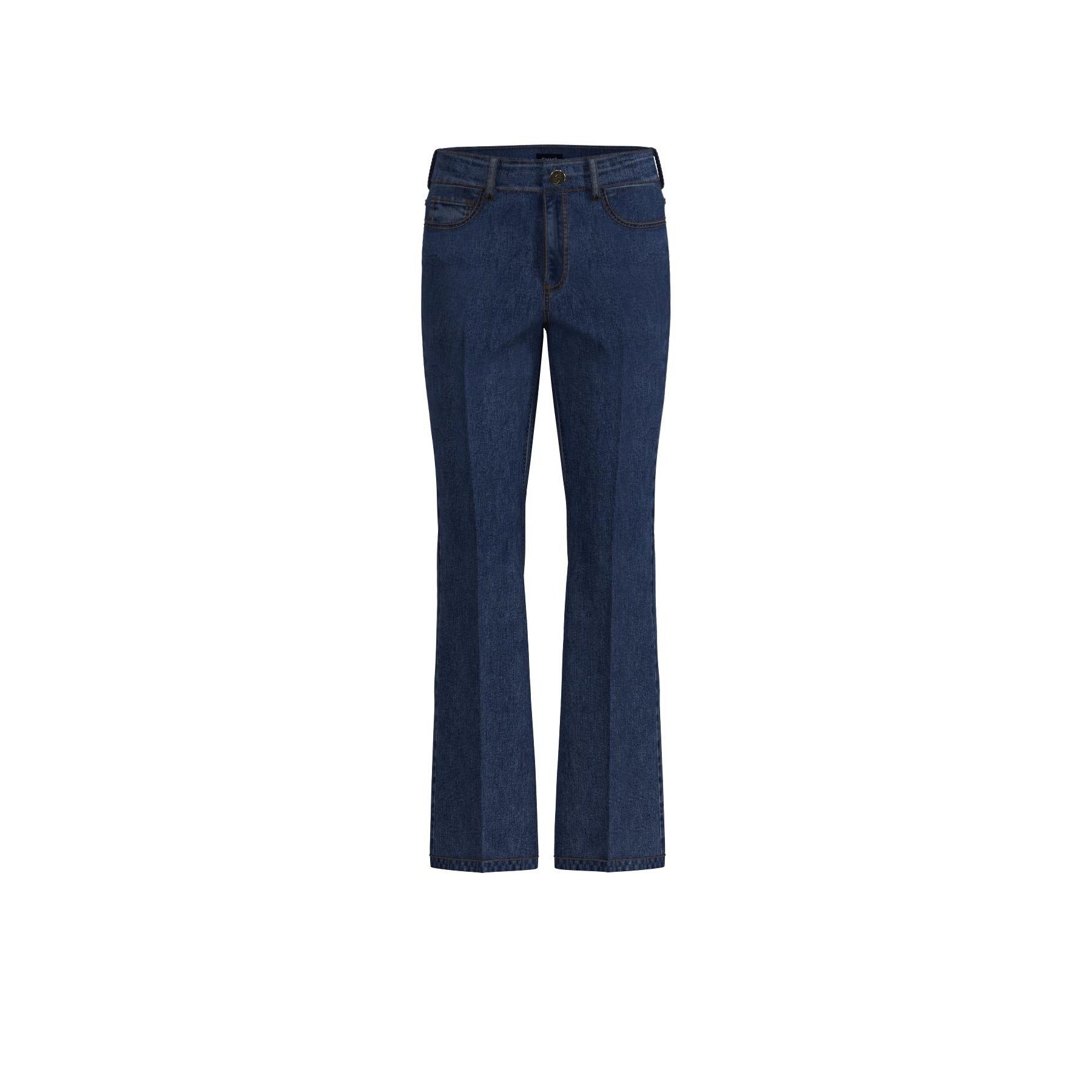 Jeans "Ibisco" in Denim blu medio di Cotone Stretch