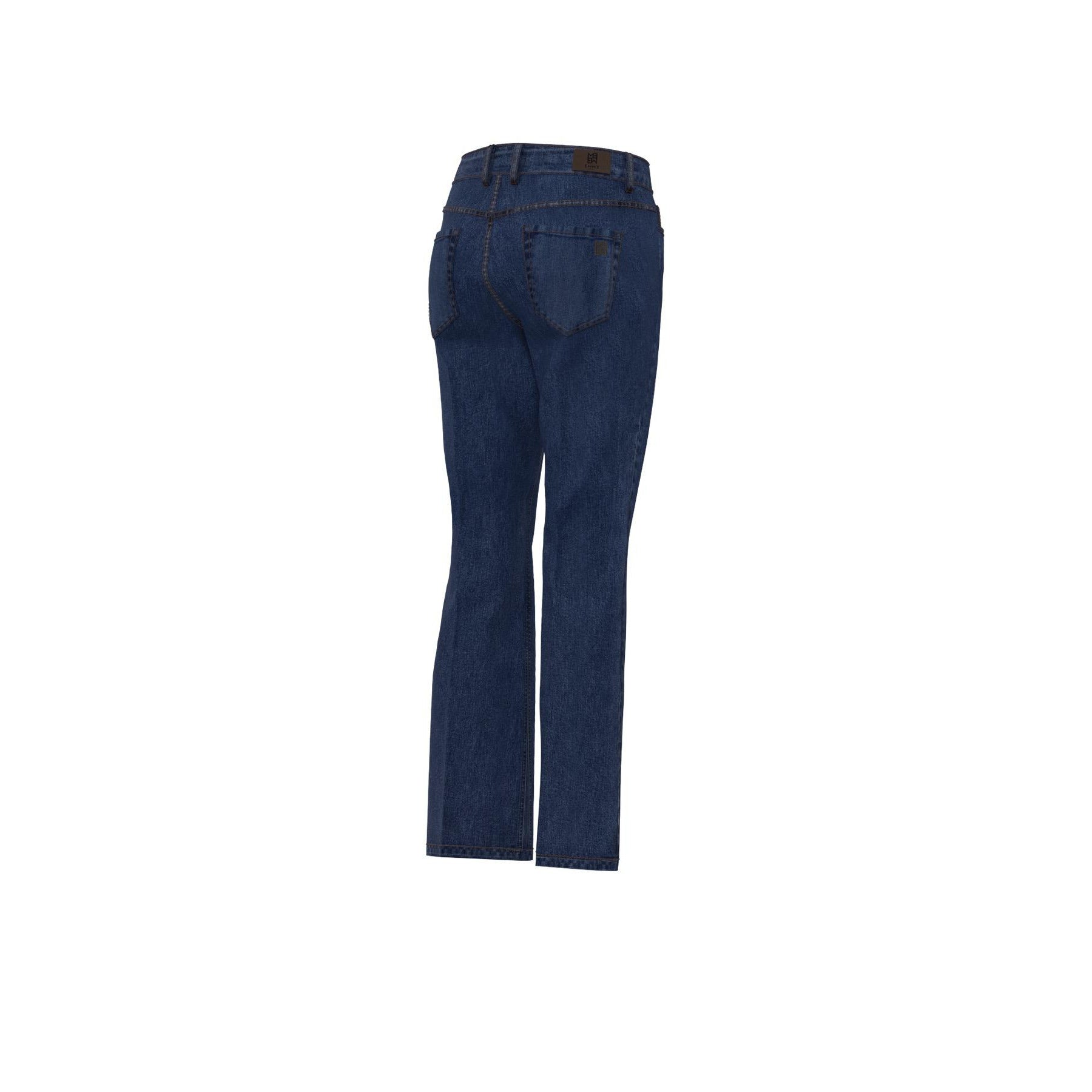 Jeans "Ibisco" in Denim blu medio di Cotone Stretch