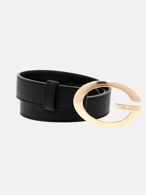 Cintura Donna Guess "Camden H30" Nera con Fibbia G Dorata