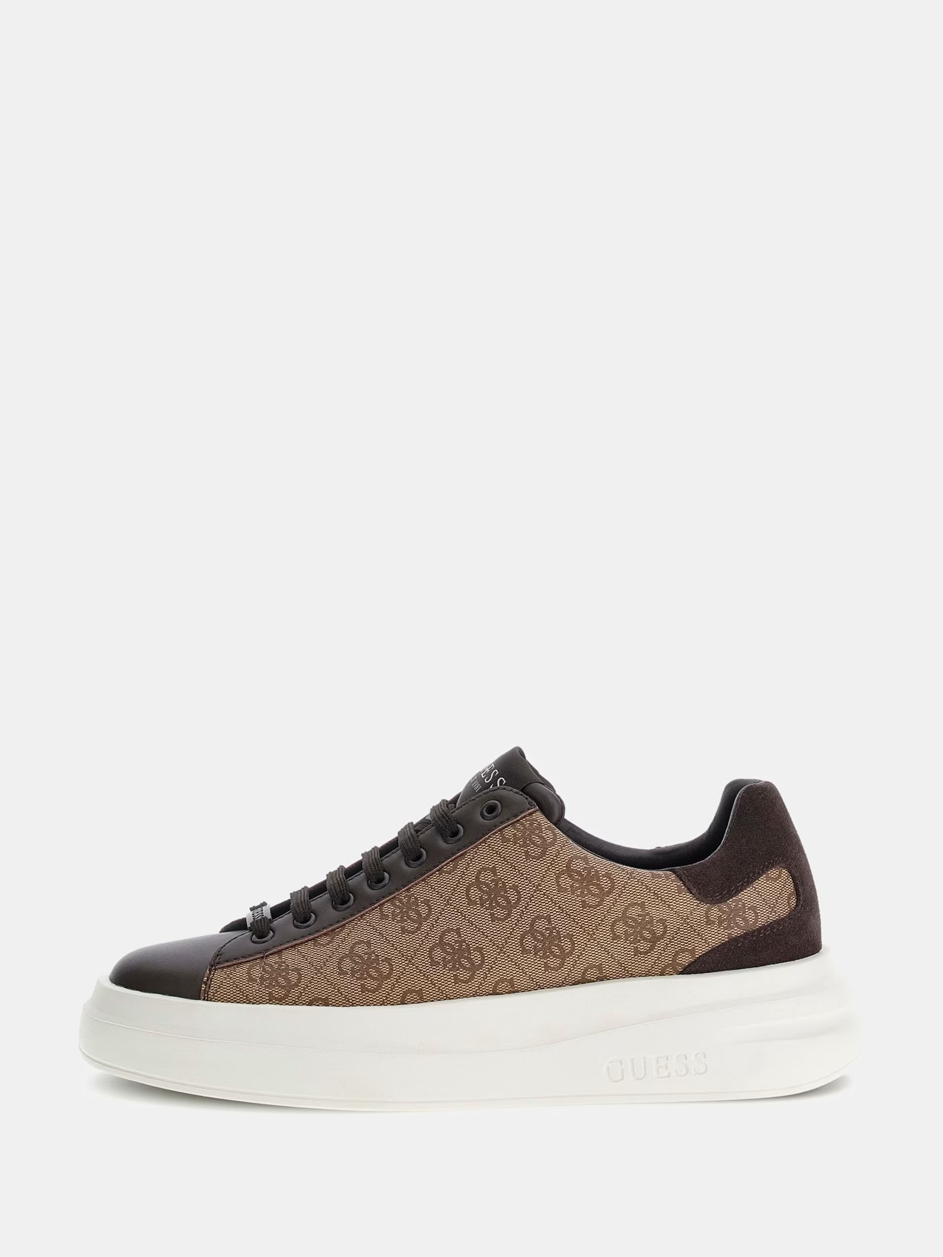 Sneaker "Elba 4G Logo" Beige E Marrone con Suola Platform bianca