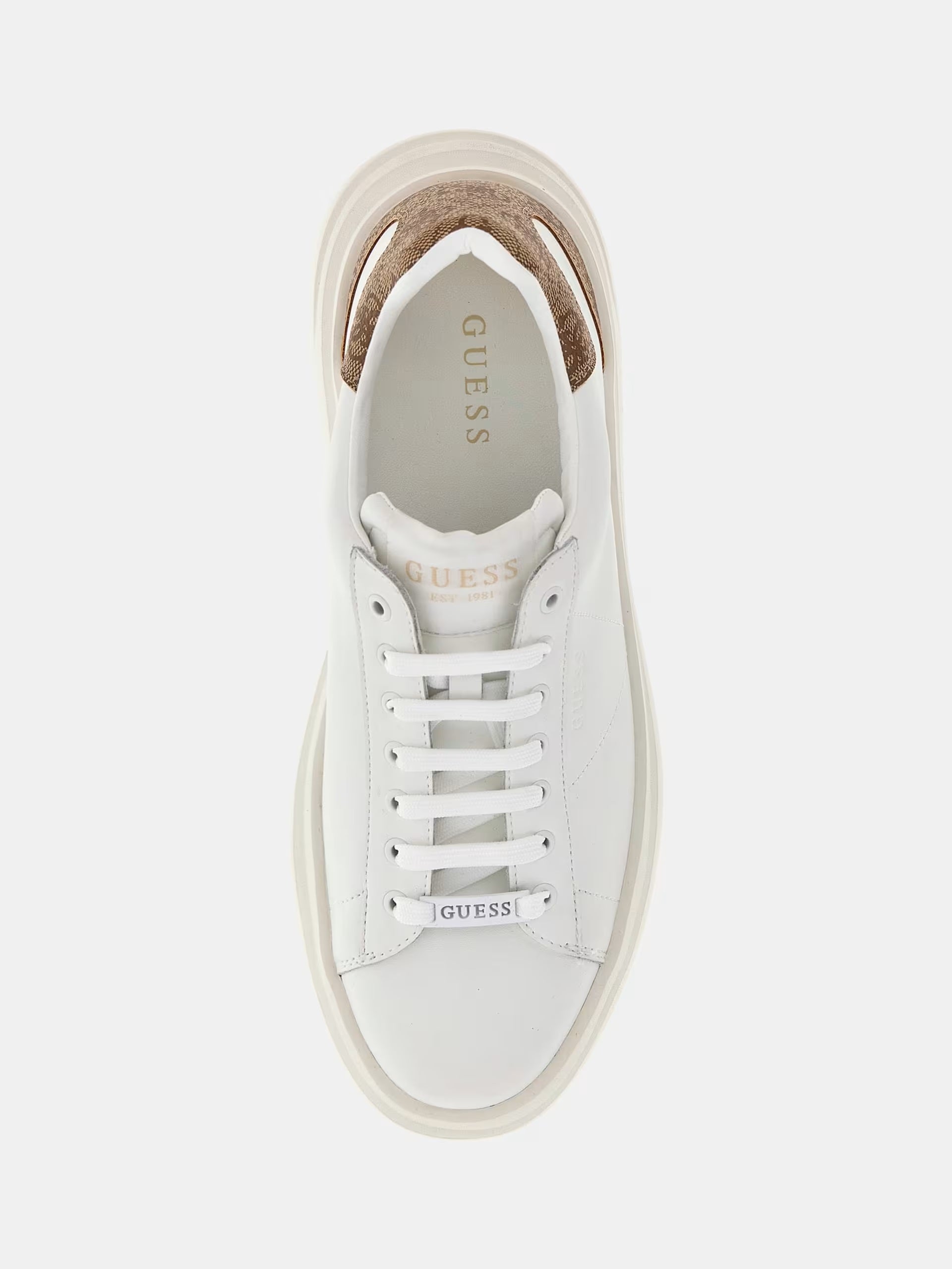 Sneaker "Elba 4G Logo " bianca con dettagli e beige