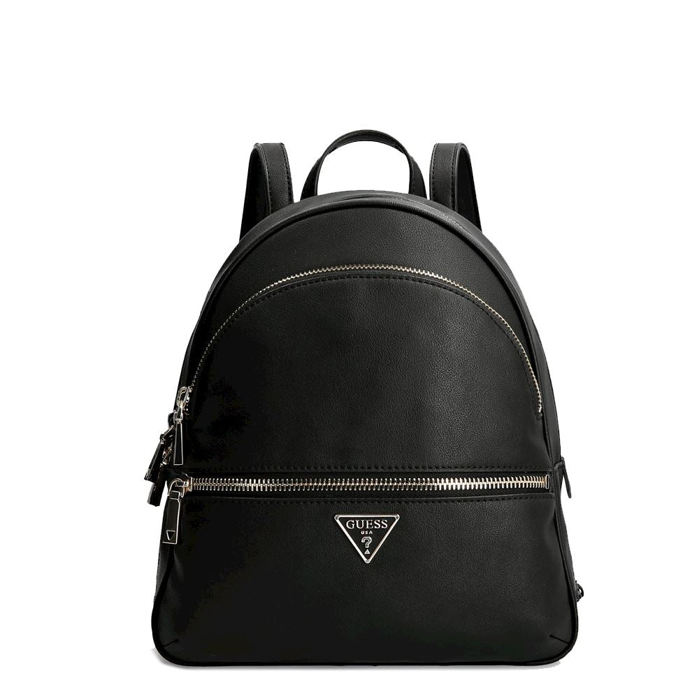Zaino "Manhattan II Large Backpack" Nero in Ecopelle Liscia