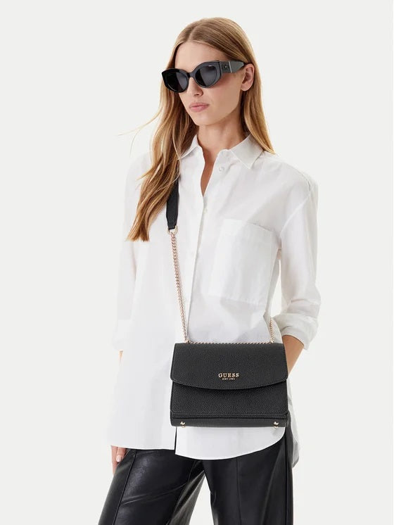 Borsa a Tracolla "Calista Convertible Xbody" Nera in con Catena Oro