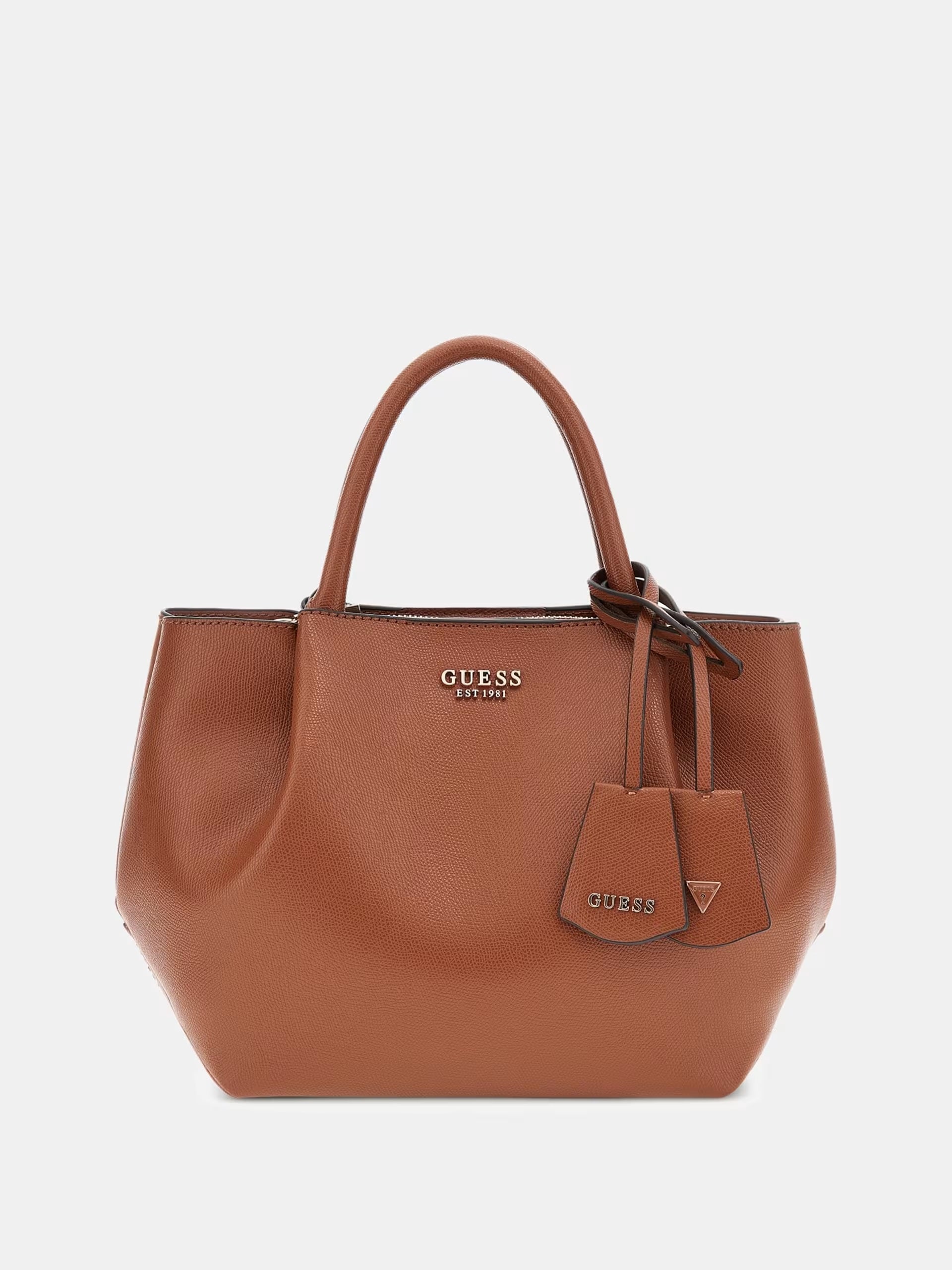 Borsa a mano "Amorette" in Similpelle Cognac con Charm