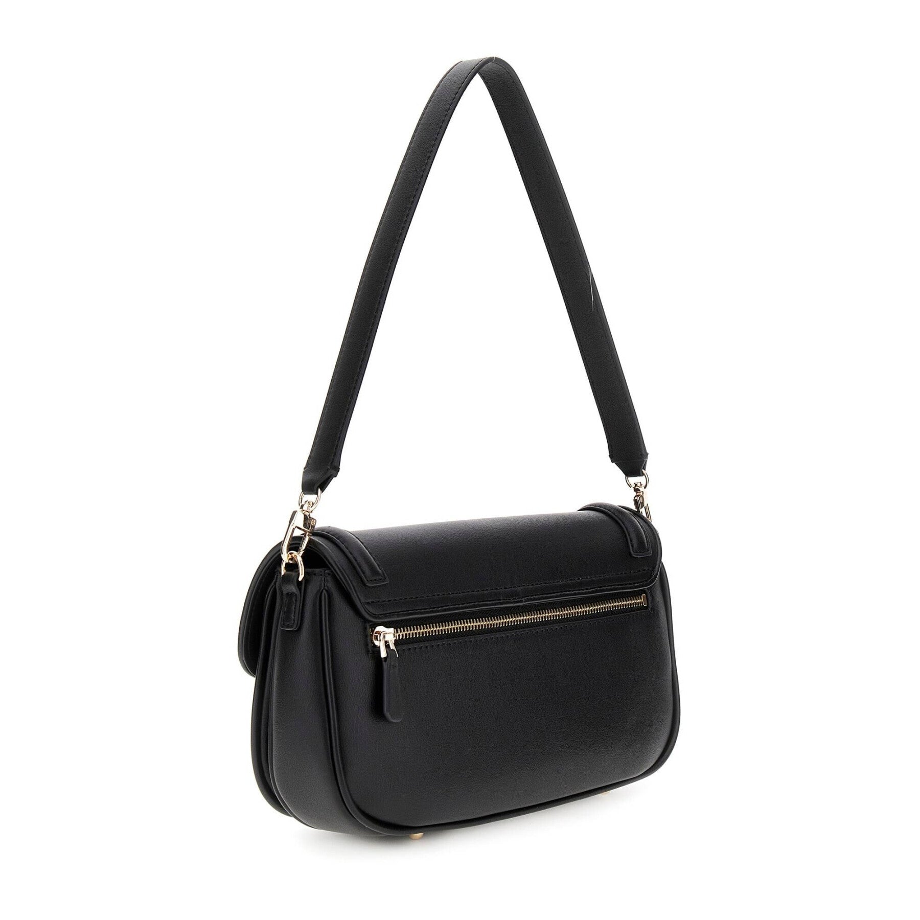 Borsa a Spalla "Dea Flap Shoulder Bag" Nera con Logo G e Tracolla