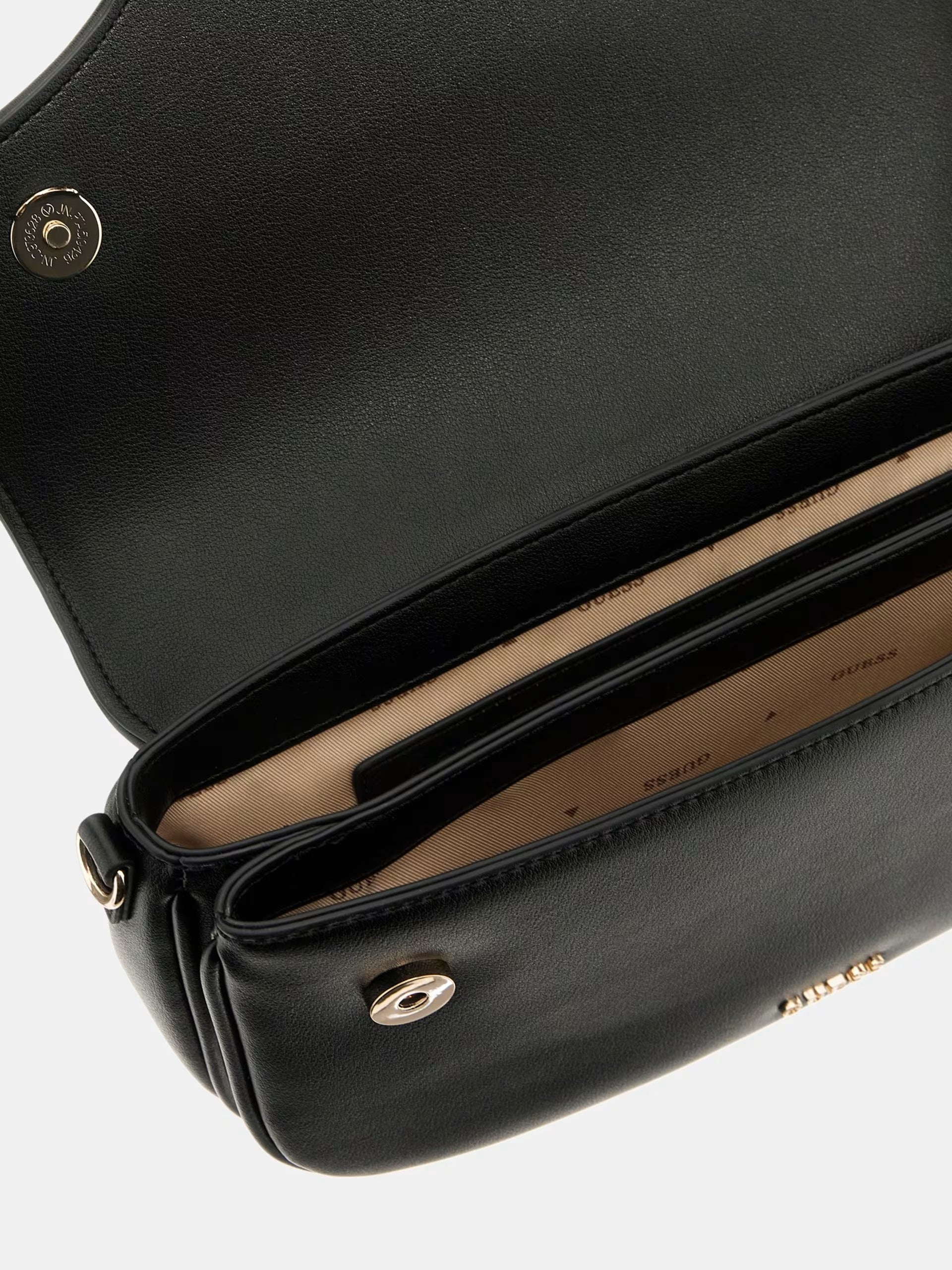 Borsa a Spalla "Dea Flap Shoulder Bag" Nera con Logo G e Tracolla