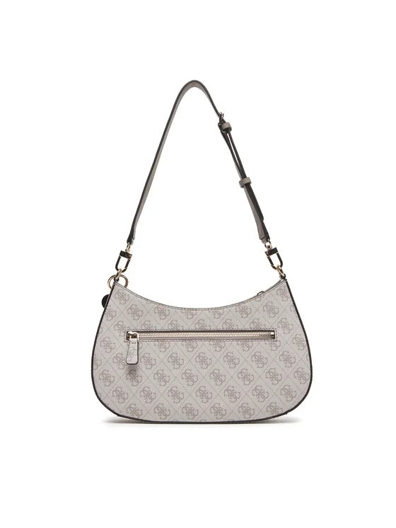 Borsa a spalla "Noelle II Top Zip Shoulder Bag" Dark Taupe con Logo