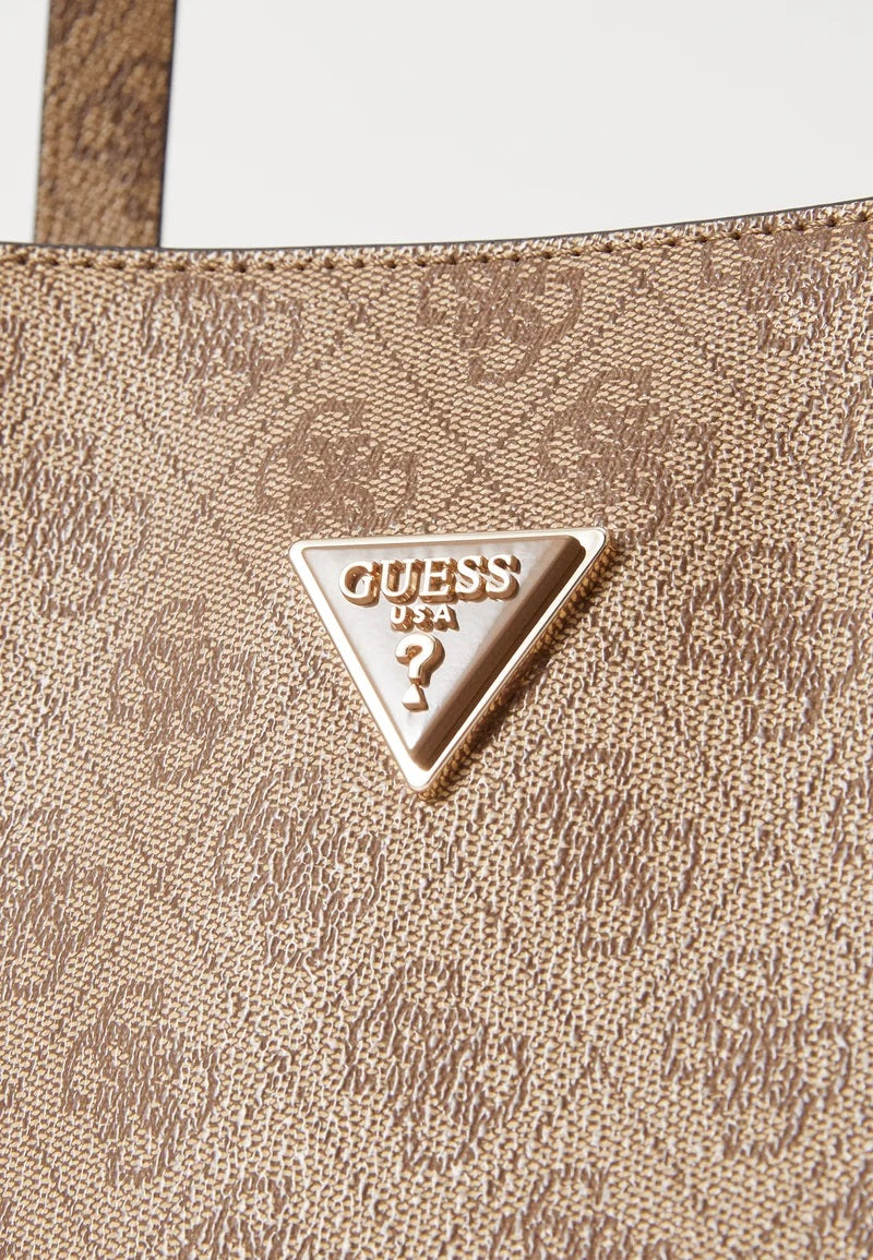 Borsa shopper "Meridian II Girlfriend Tote" Latte con Logo All-Over