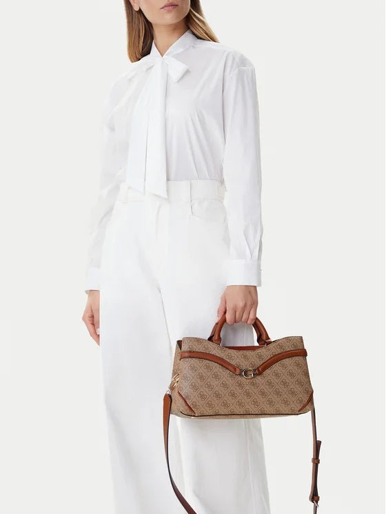 Borsa a Mano "Dea Girlfriend Satchel" Latte con Monogram e Tracolla