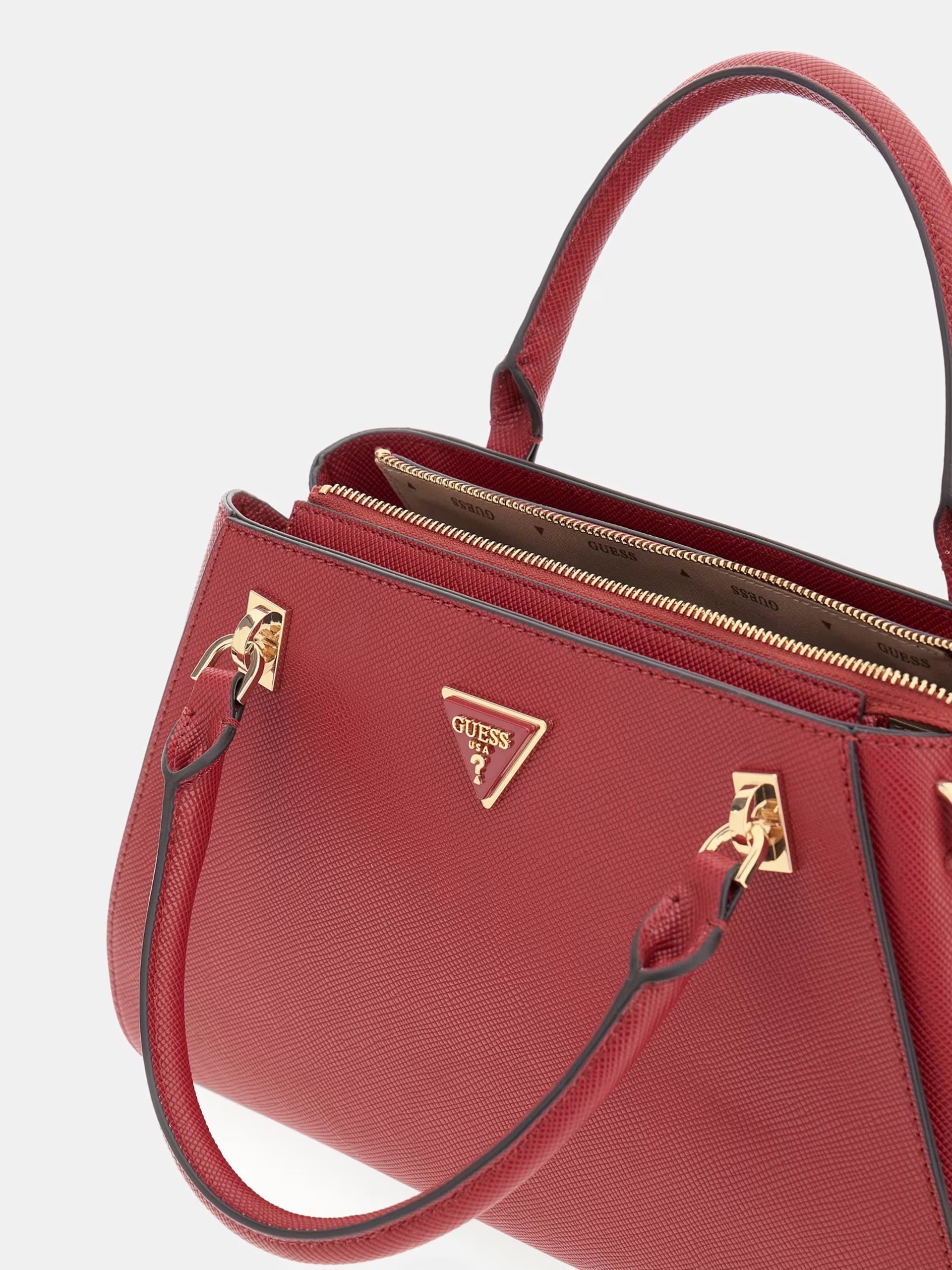 Borsa a Mano "Noelle II Luxury" Rossa in Saffiano con Charm Logato