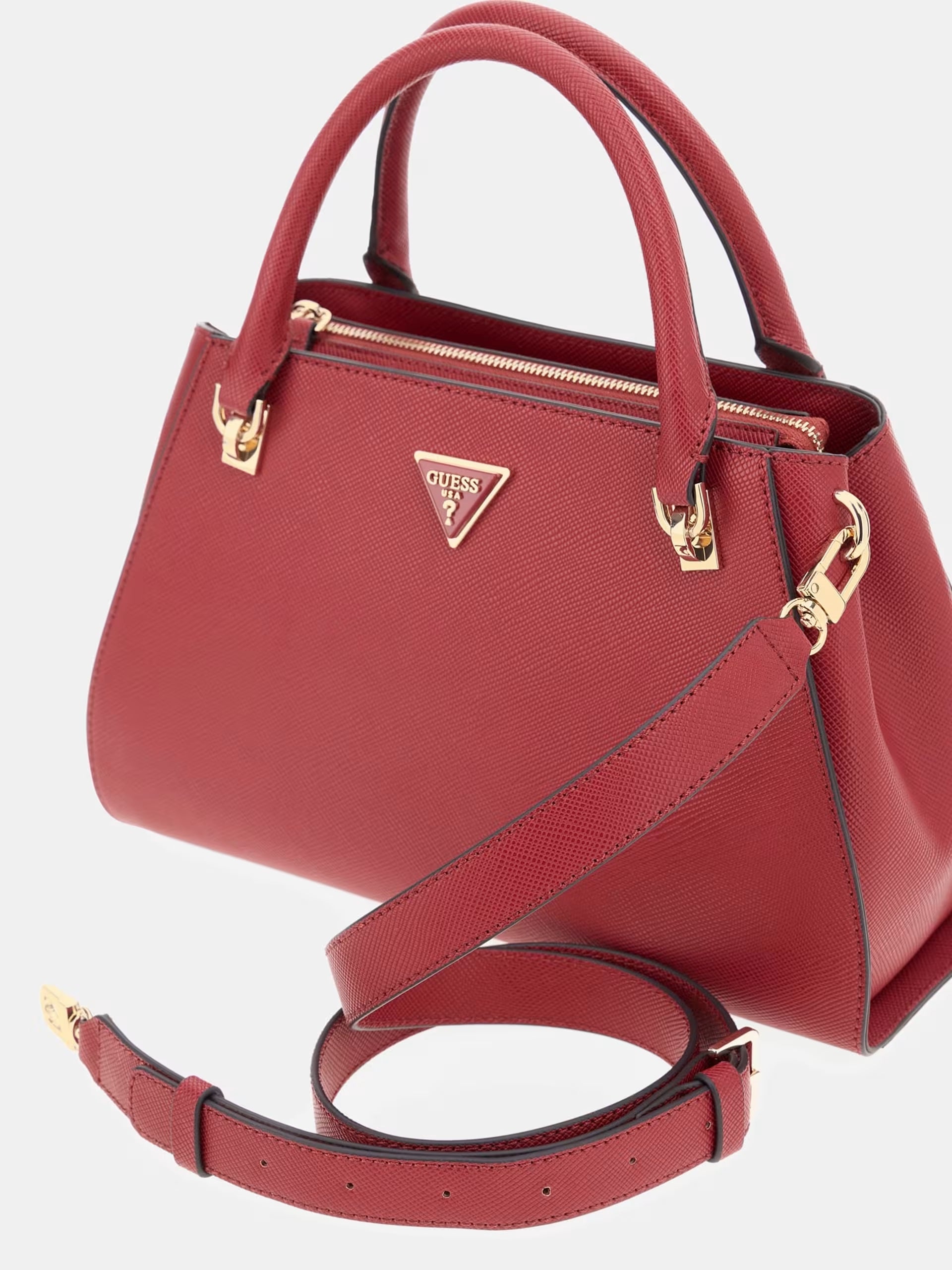 Borsa a Mano "Noelle II Luxury" Rossa in Saffiano con Charm Logato