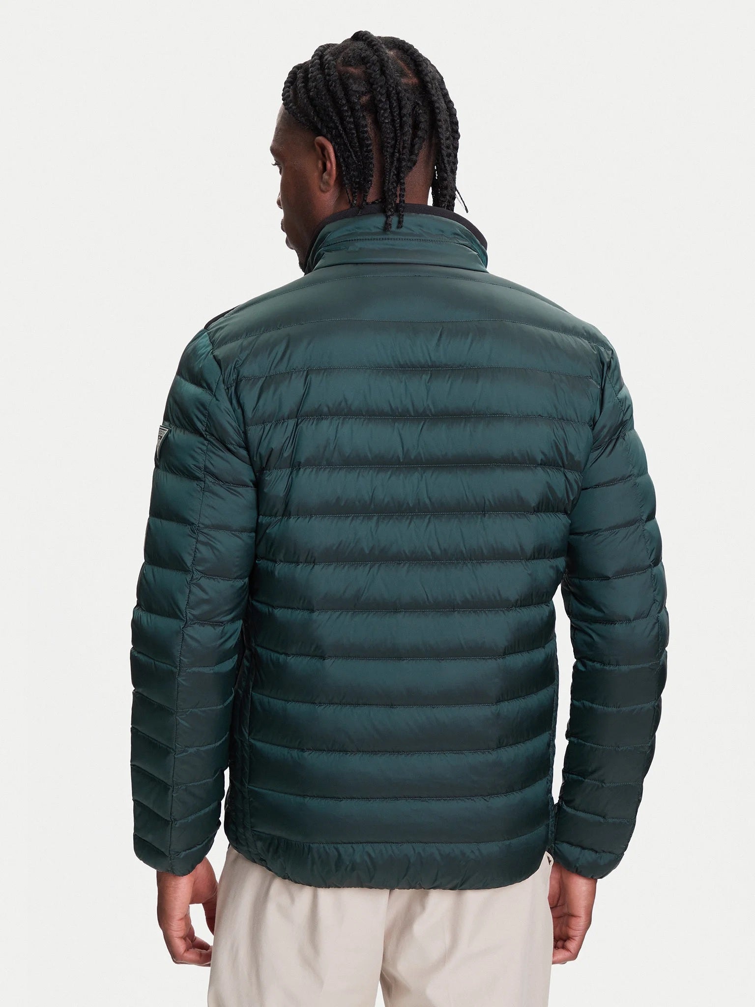 Piumino Verde Regular Fit con Zip e Imbottitura certificata RDS