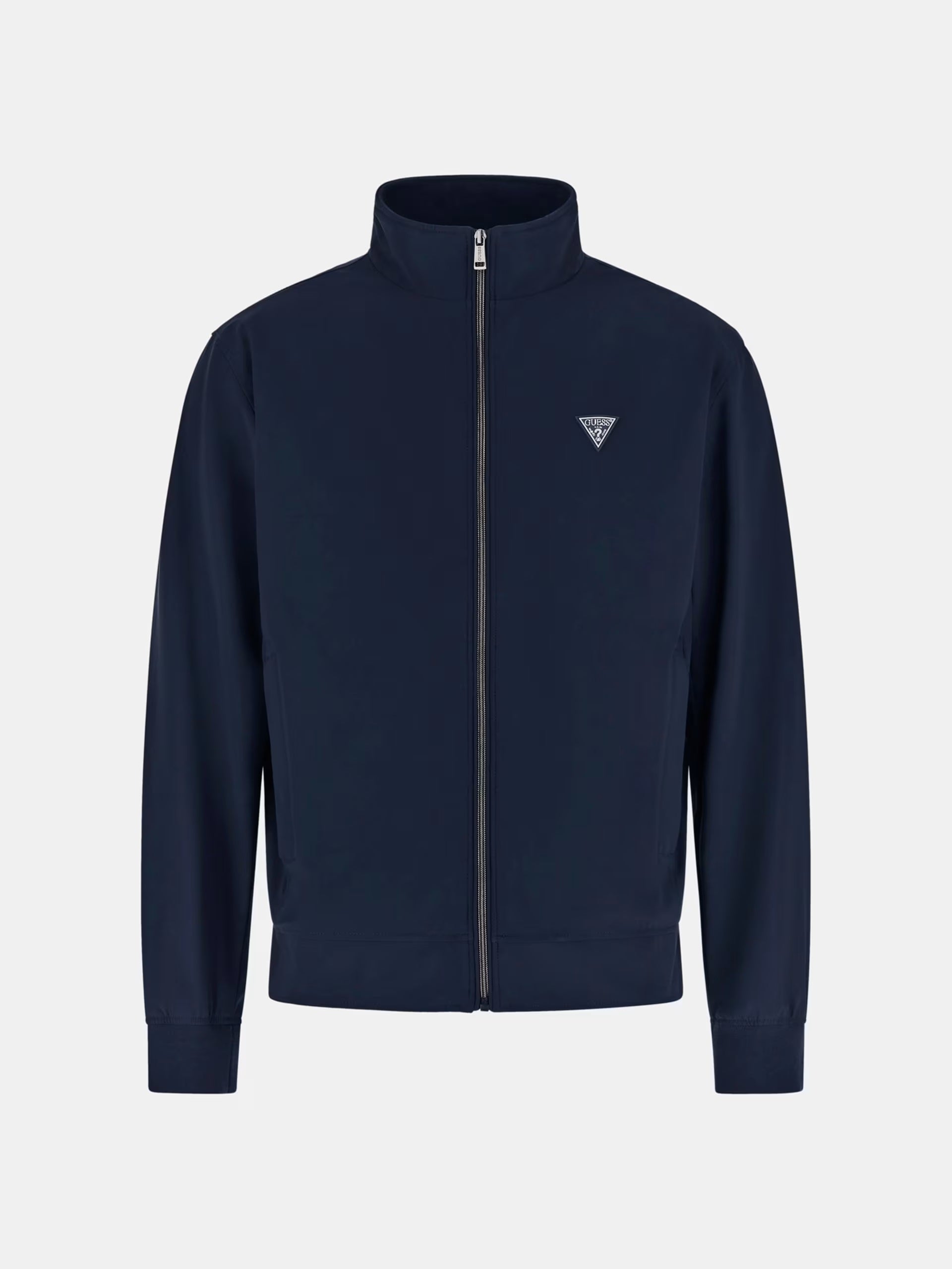 Giubbino "Tech Stretch" Blu Navy Slim Fit in Tessuto Tecnico Antivento
