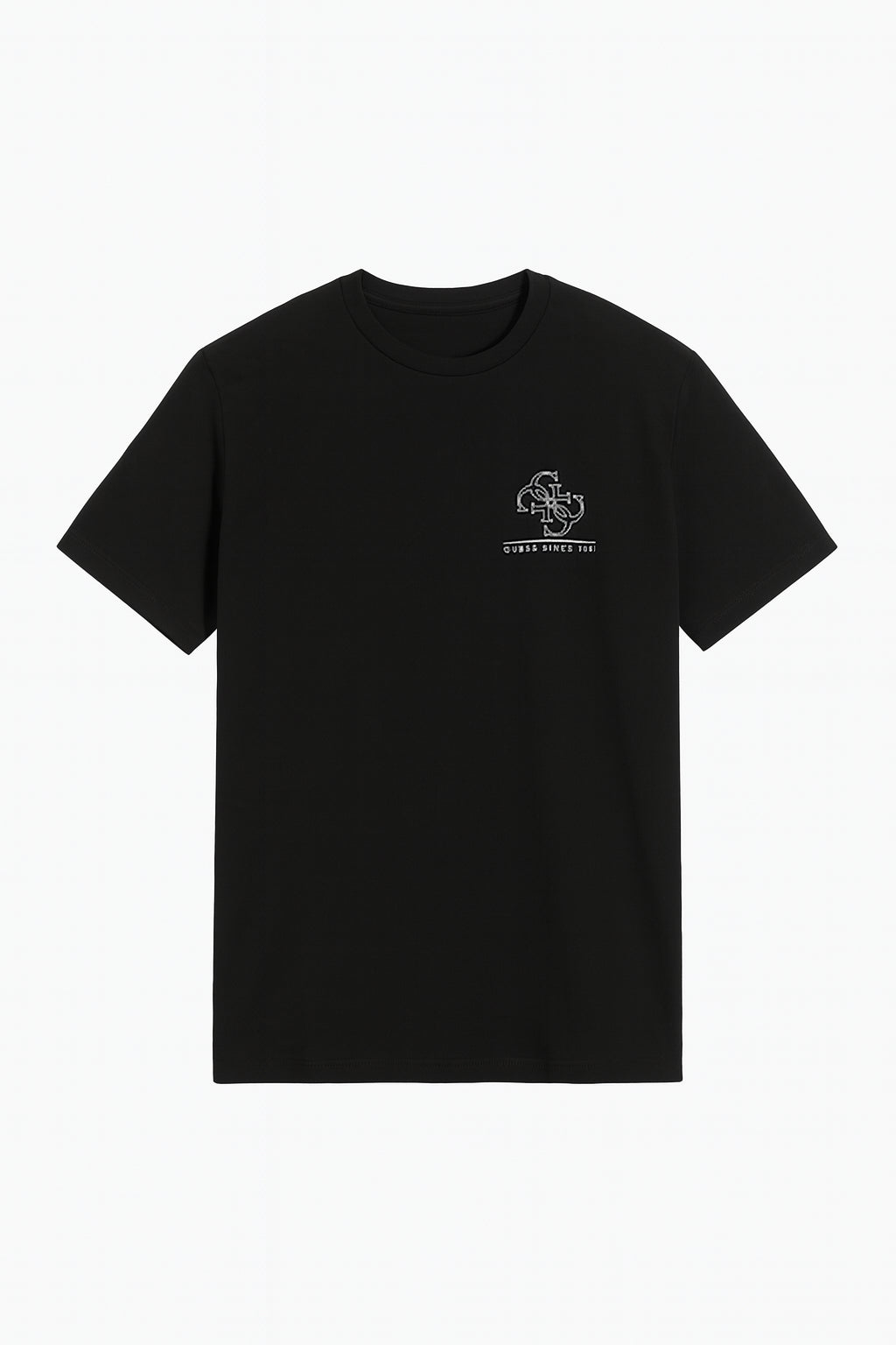 T-shirt Nera da Uomo in Cotone con Maxi Logo bianco