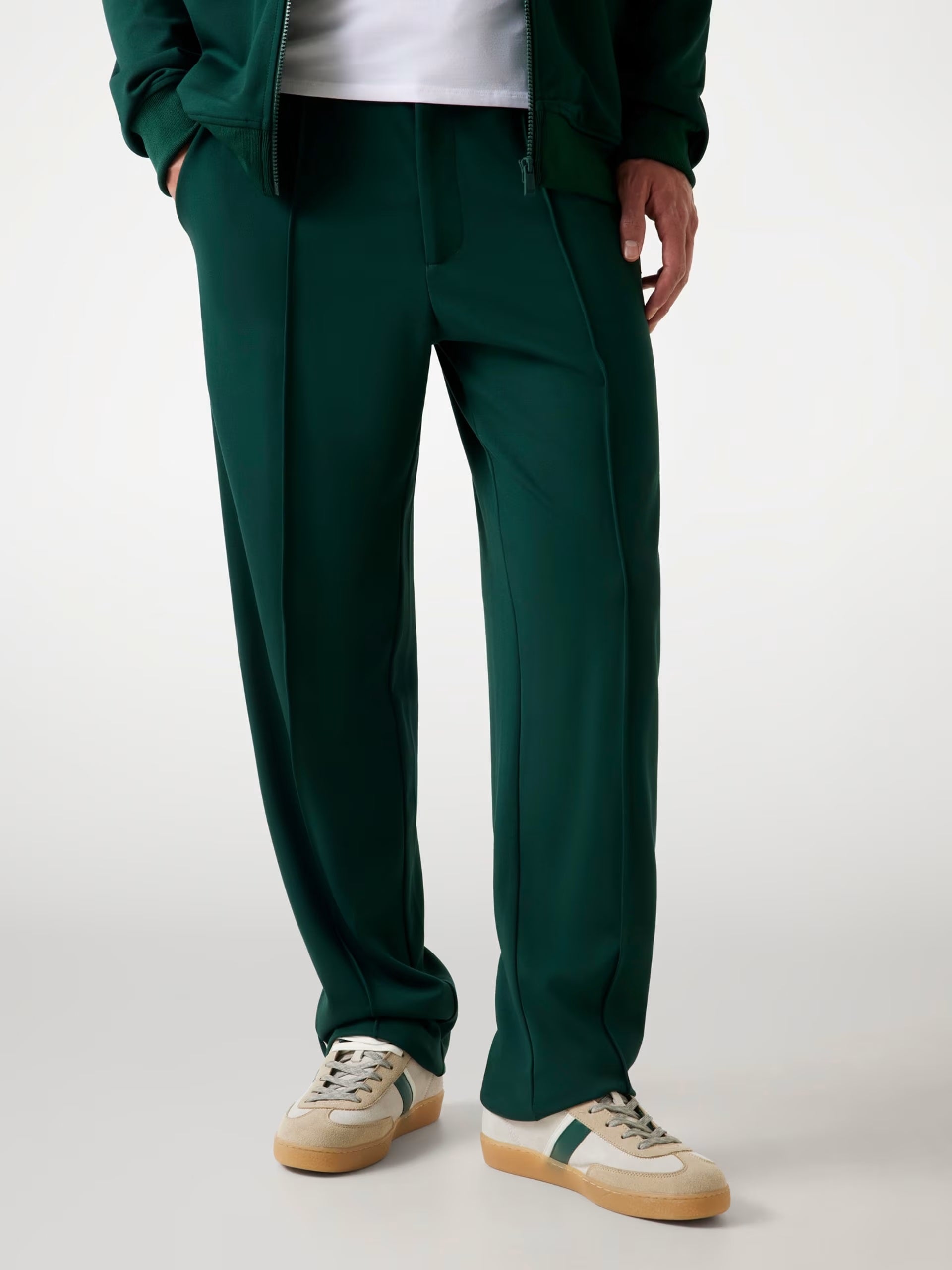 Joggers "Monaco Ponte" Verde Alpine Grove con Vestibilità Slim