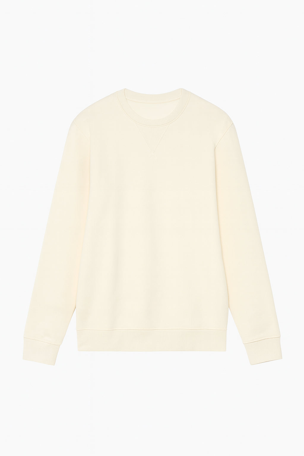 Felpa Beige "Embro" con Ricamo su Manica e Girocollo