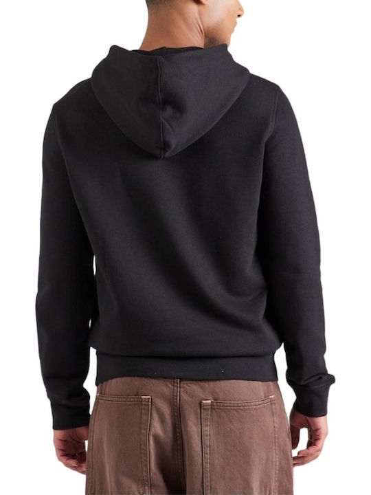 Felpa con Cappuccio "Beau" nera con Logo Ricamato
