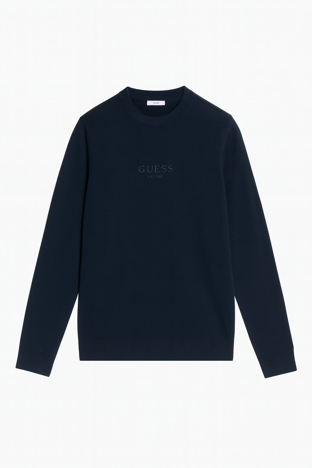 Felpa "Hervey" Blu con Logo Tono su Tono e Girocollo