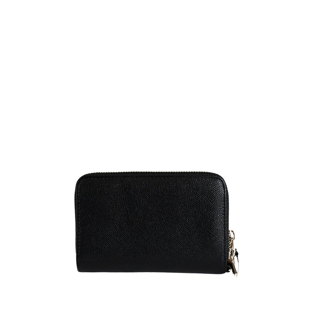 Portafoglio "Amorette" Nero Zip Around in Ecopelle con Portamonete