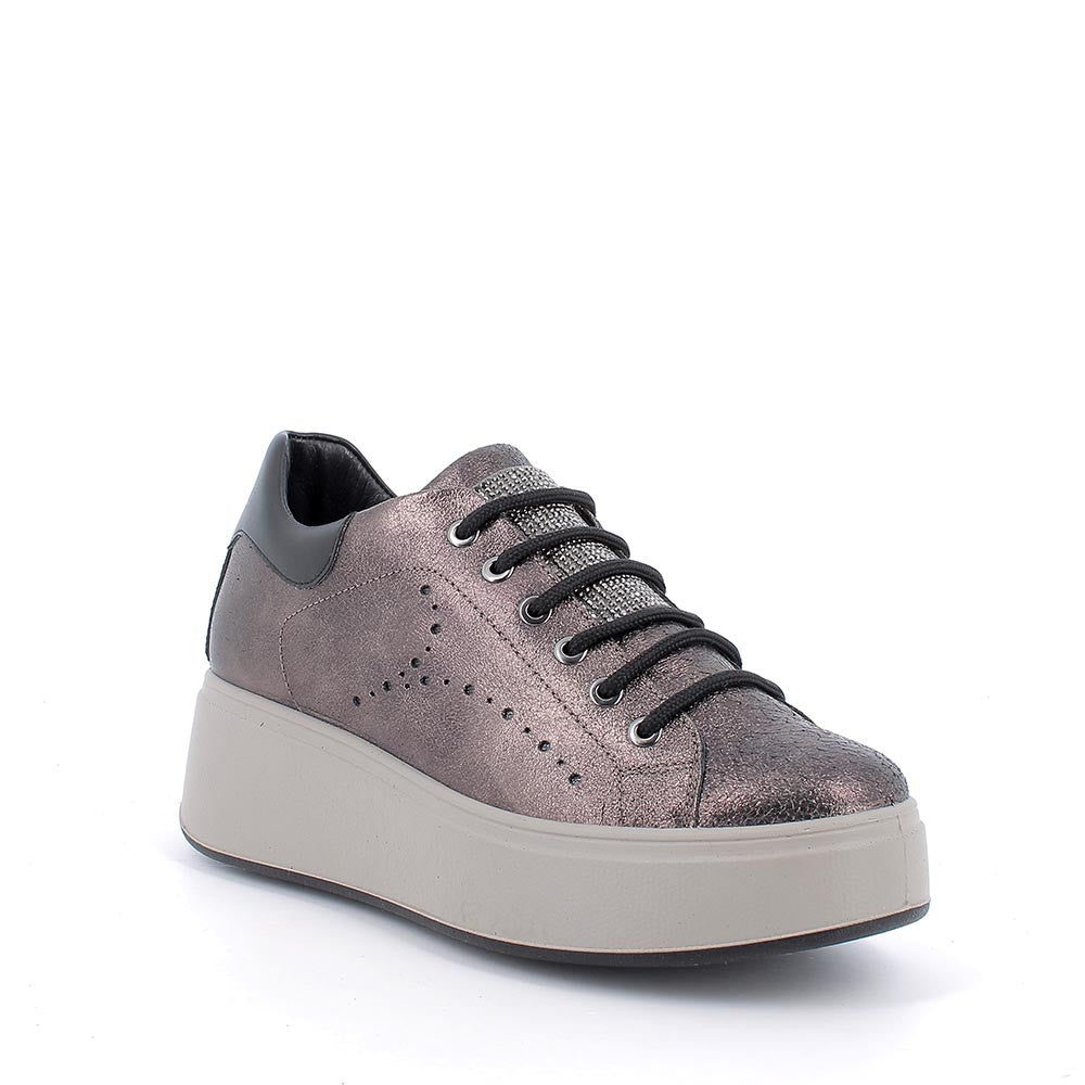 Sneakers Donna IGI&CO Vintage Bronzo con Zeppa in Pelle