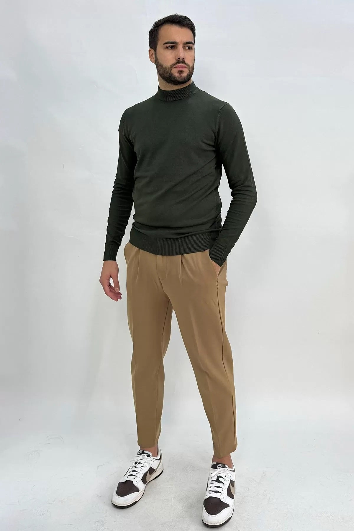 Pantalaccio da uomo cammello in punto Milano con vita elasticata