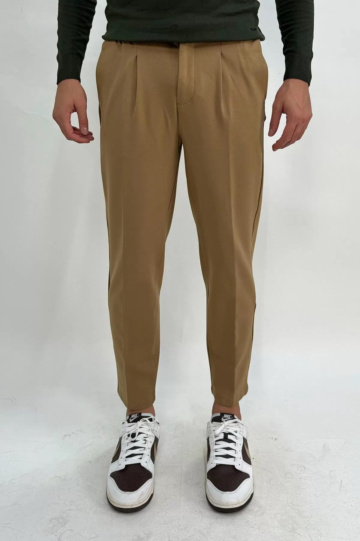 Pantalaccio da uomo cammello in punto Milano con vita elasticata