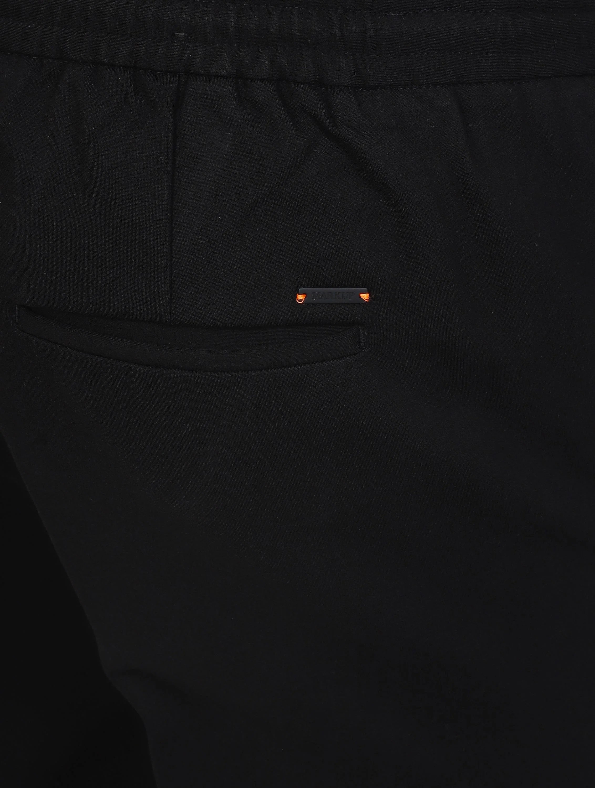 Pantalaccio da uomo nero in punto Milano con vita elasticata Markup