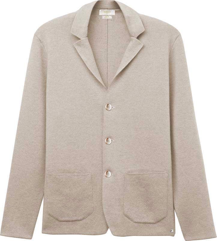Blazer / cardigan da uomo beige in viscosa punto stoffa Markup