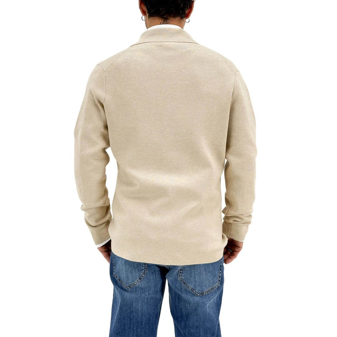 Blazer / cardigan da uomo beige in viscosa punto stoffa Markup