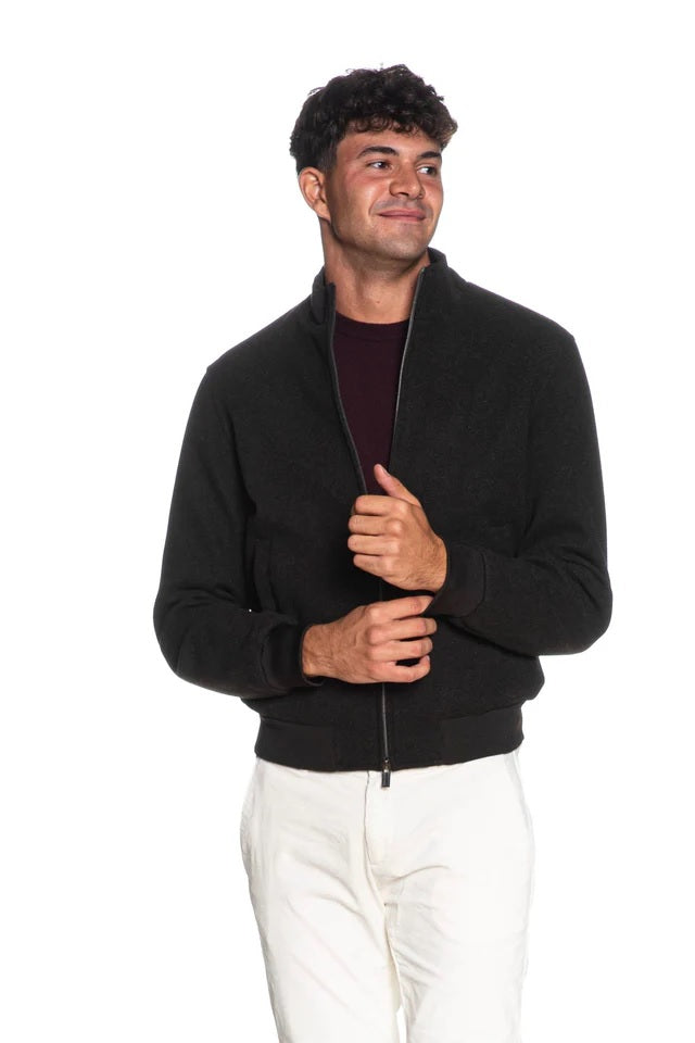 Giubbino Baracuta color moro in panno leggero