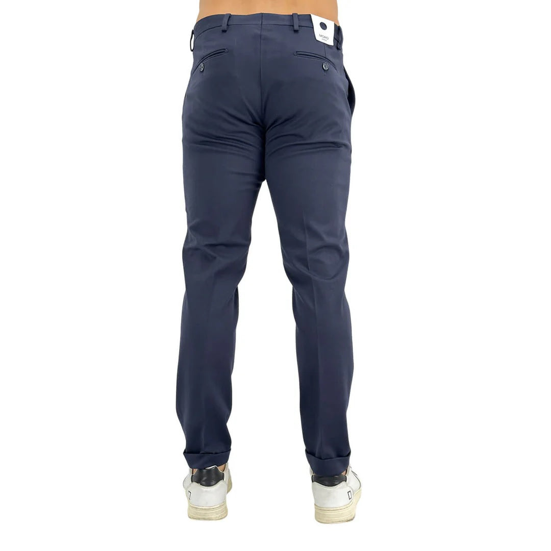 Pantalone Sartoriale blu Punto Milano con Tasche America