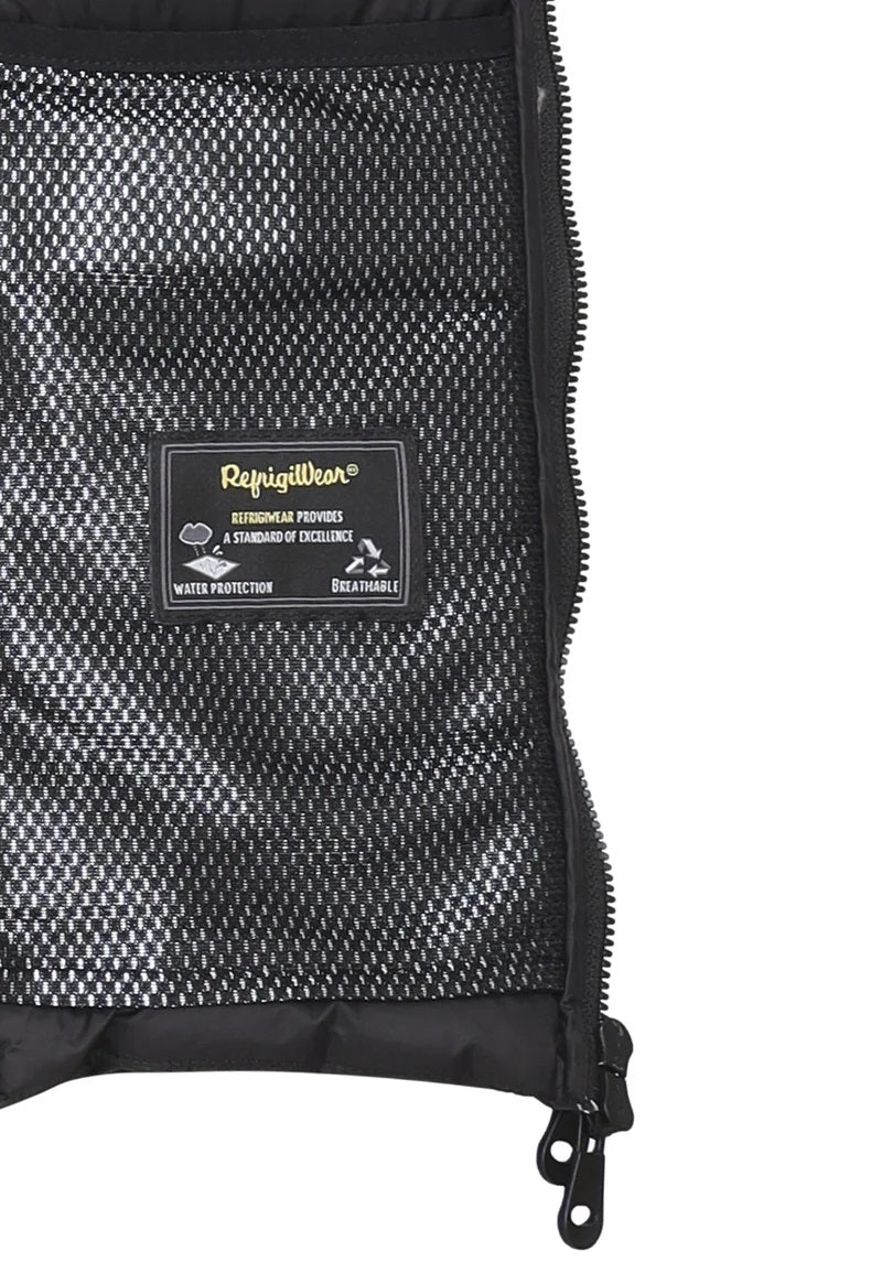 Giubbotto Nero da Bambina in Nylon con Pelliccia Refrigiwear