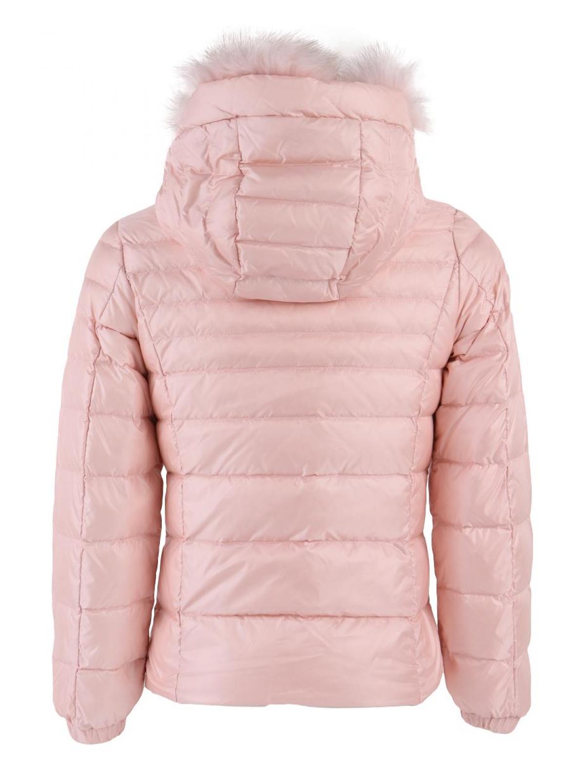 Giubbotto rosa da Bambina in Nylon con Pelliccia Refrigiwear