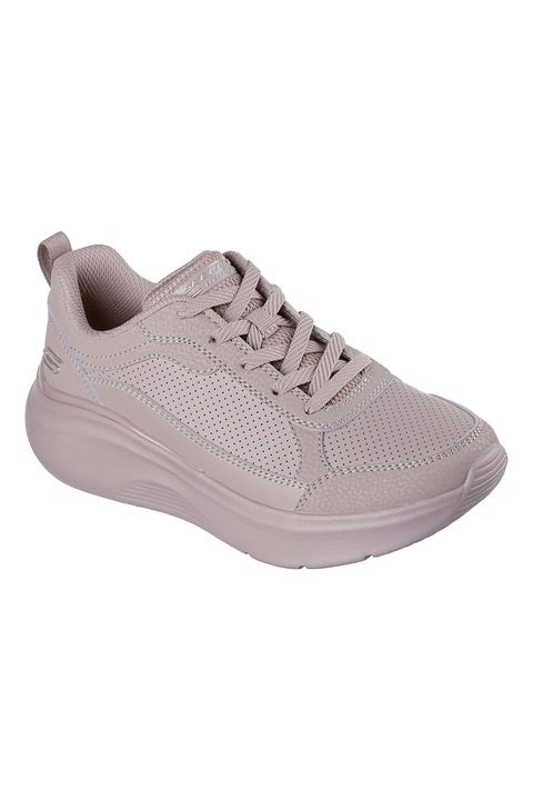 Sneakers "BOBS B Love" tortora in Ecopelle con Suola Alta