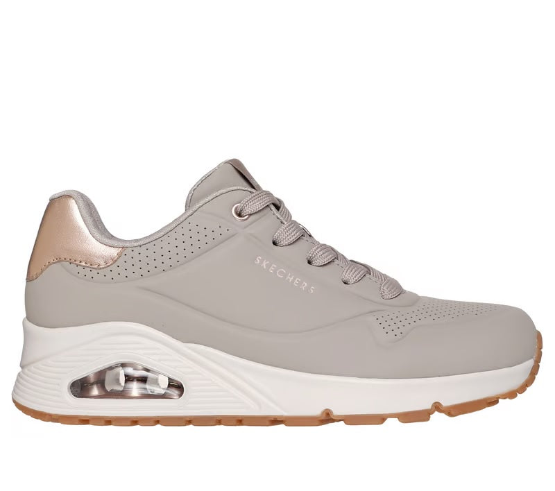 Sneakers "Uno Golden Air" tortora con suola Skech-Air®