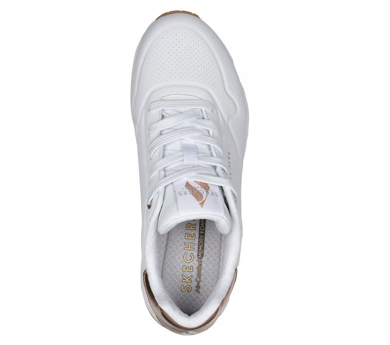 Sneakers "Uno Golden Air" bianche con suola Skech-Air®