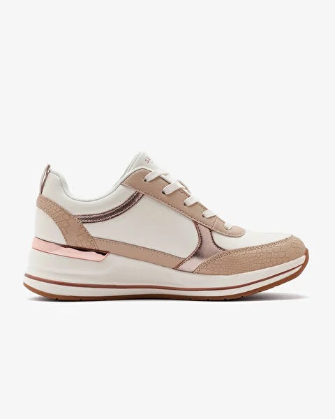Sneakers vegan "Billion 2 - Pretty 'N' Plush" bianco e beige