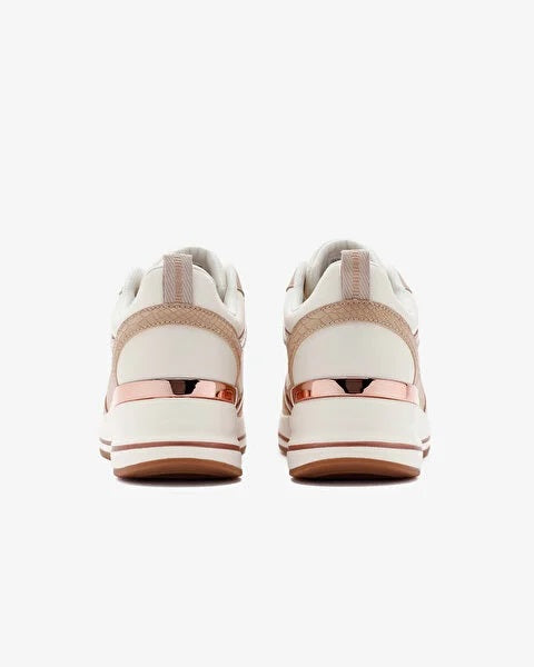 Sneakers vegan "Billion 2 - Pretty 'N' Plush" bianco e beige