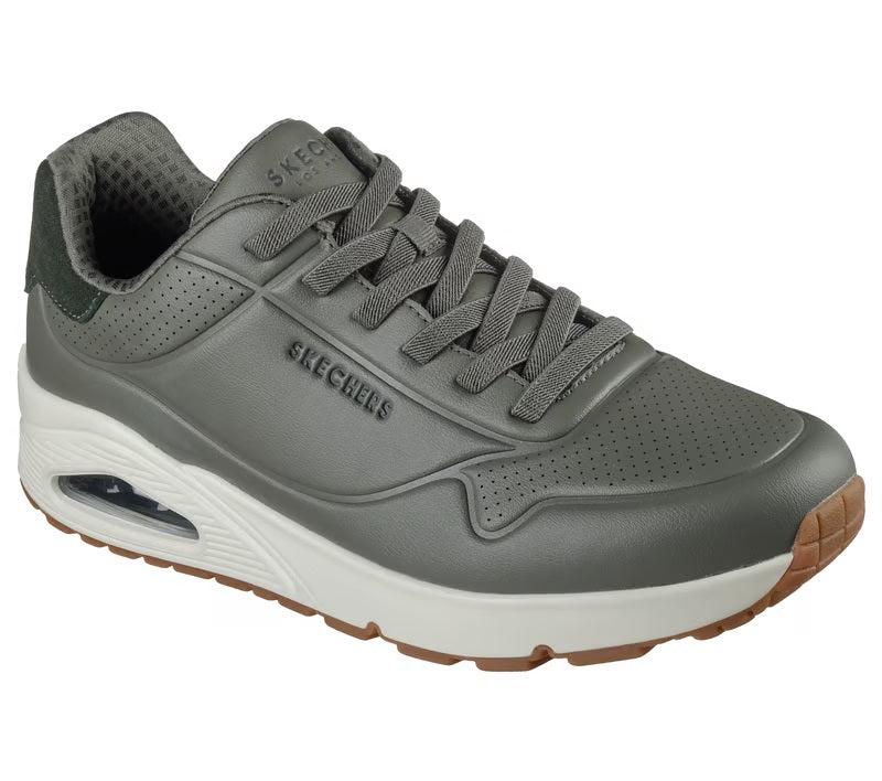 Sneakers "UNO - Tailored Air" Oliva con Suola Ammortizzata ad Aria