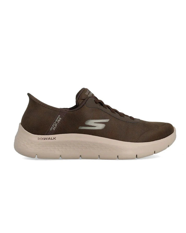 Sneakers "GO WALK Flex Smooth Motion" marroni con Lacci