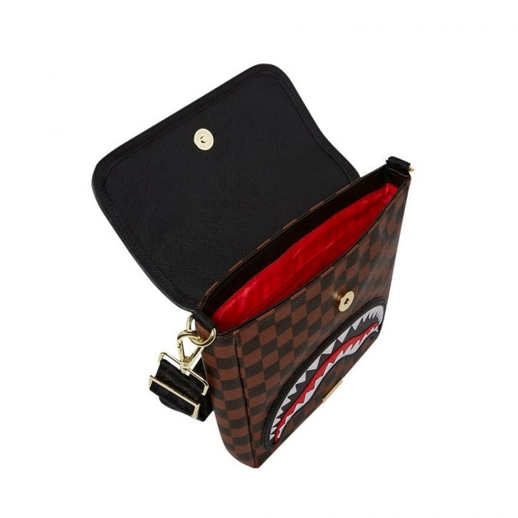Borsello "SAWTOOTH SHARKS IN PARIS MESSENGER SLING" Marrone