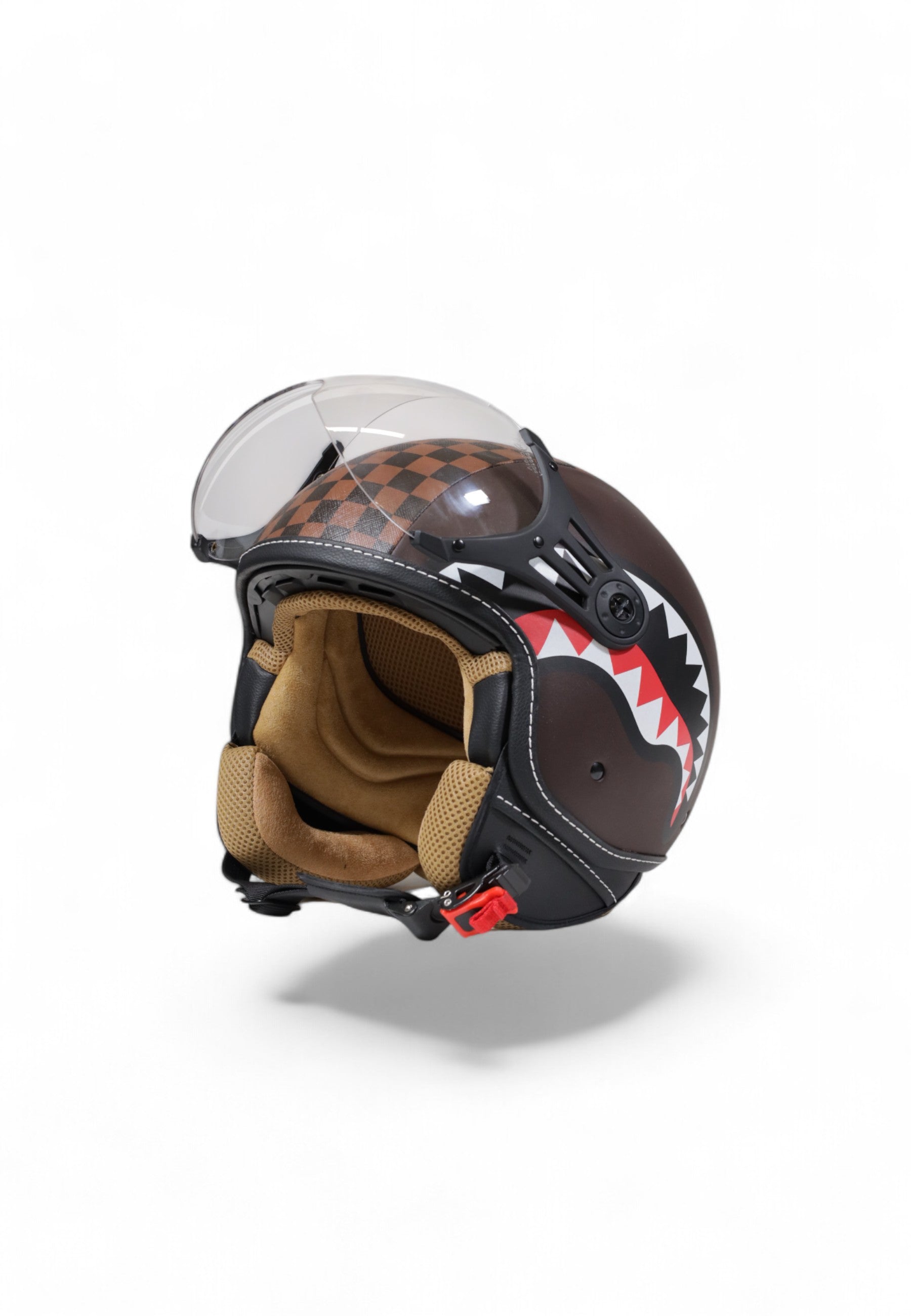 Casco "Sharks in Paris Helmet" Marrone con Grafica Shark