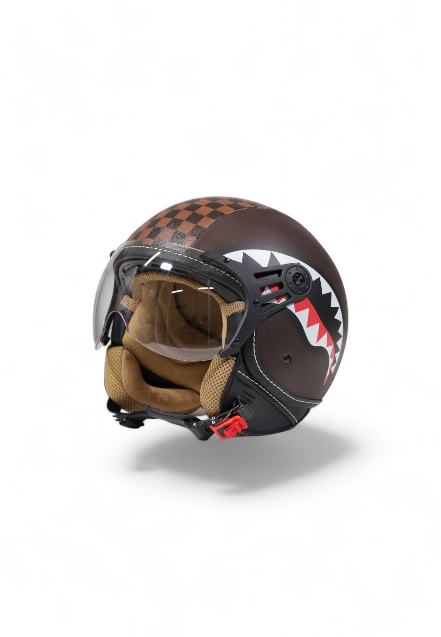 Casco "Sharks in Paris Helmet" Marrone con Grafica Shark