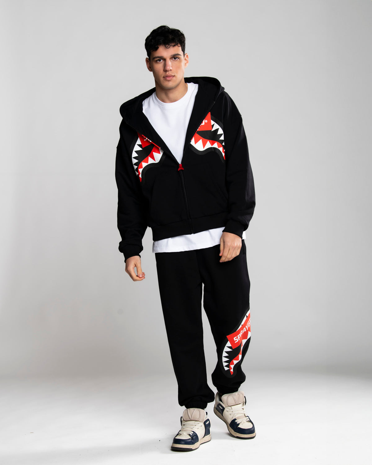 Felpa "Smash Logo Perfect" Nera con Cappuccio e Zip